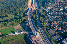 Mutschelbach, A8 construction site in the district Nöttingen in Remchingen in the state Baden-Wuerttemberg, Germany