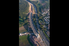 New construction site of the autobahn course of the BAB 8 in the district Mutschelbach in Karlsbad in the state Baden-Wurttemberg, Germany