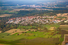 Aerial photograpy of Kieselbronn in the state Baden-Wuerttemberg, Germany