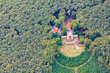 Victory and Peace Monument in Edenkoben in the state Rhineland-Palatinate, Germany viewn from the air