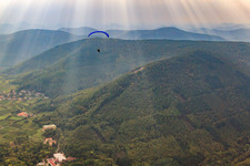 Villa Ludwigshöhe Palace in Edenkoben in the state Rhineland-Palatinate, Germany from the drone perspective