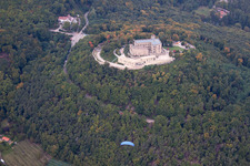 District Diedesfeld in Neustadt an der Weinstraße in the state Rhineland-Palatinate, Germany from the drone perspective