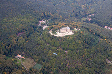 Aerial photograpy of Castle of Schloss Hambacher Schloss in Neustadt an der Weinstrasse in the state Rhineland-Palatinate, Germany