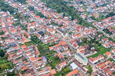 Town View of the streets and houses of the residential areas in Lingenfeld in the state Rhineland-Palatinate, Germany