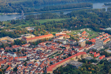 University Campus FTSK Germersheim in Germersheim in the state Rhineland-Palatinate, Germany from above
