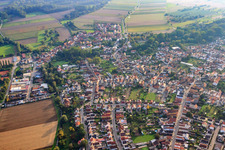 Aerial view of Village view from the north in Hördt in the state Rhineland-Palatinate, Germany