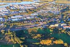 Railroad station in Germersheim in the state Rhineland-Palatinate, Germany