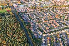 South Ring in Rülzheim in the state Rhineland-Palatinate, Germany from above