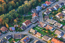 Drone recording of South Ring in Rülzheim in the state Rhineland-Palatinate, Germany