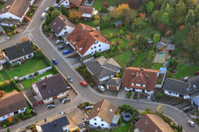 Südring x Pfarrer-Löser-Straße in Rülzheim in the state Rhineland-Palatinate, Germany from the plane