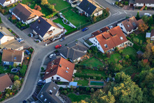 Aerial view of South Ring in Rülzheim in the state Rhineland-Palatinate, Germany
