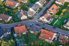 Bird's eye view of South Ring in Rülzheim in the state Rhineland-Palatinate, Germany