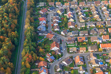 Südring x Pfarrer-Löser-Straße in Rülzheim in the state Rhineland-Palatinate, Germany viewn from the air