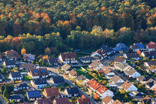 Drone recording of South Ring in Rülzheim in the state Rhineland-Palatinate, Germany