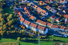 Helmut-Braun-Ring and Ahornweg in Rülzheim in the state Rhineland-Palatinate, Germany