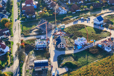 New development area Am Wingertsberg in Insheim in the state Rhineland-Palatinate, Germany out of the air