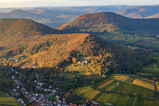 Wine-growing village with Slevogthof in Leinsweiler in the state Rhineland-Palatinate, Germany