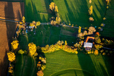 Oblique view of District Billigheim in Billigheim-Ingenheim in the state Rhineland-Palatinate, Germany