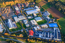 Große Ahlmühle industrial area in Rohrbach in the state Rhineland-Palatinate, Germany from above