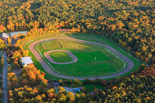 Aerial view of Speedway of the Motorsport Association Herxheim in Herxheim bei Landau in the state Rhineland-Palatinate, Germany