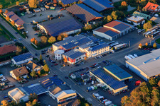 Am Gäxwald industrial area with REHA med Gesundheitspark GmbH in Herxheim bei Landau in the state Rhineland-Palatinate, Germany