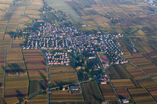 Aerial view of Town View of the streets and houses of the residential areas in the district Nussdorf in Landau in der Pfalz in the state Rhineland-Palatinate