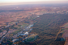 Aerial view of Herxheim bei Landau in the state Rhineland-Palatinate, Germany