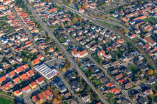 Pater-Bruno-Moos-Straße x Schillerstraße and Sepp-Herberger-Straße in the district Sondernheim in Germersheim in the state Rhineland-Palatinate, Germany