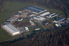 District Huttenheim in Philippsburg in the state Baden-Wuerttemberg, Germany out of the air