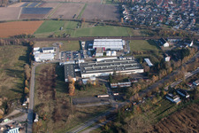 Bird's eye view of District Neudorf in Graben-Neudorf in the state Baden-Wuerttemberg, Germany