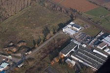 District Neudorf in Graben-Neudorf in the state Baden-Wuerttemberg, Germany from the drone perspective