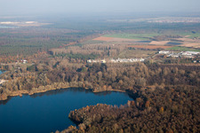 District Neudorf in Graben-Neudorf in the state Baden-Wuerttemberg, Germany from a drone
