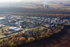 Commercial area in the district Rußheim in Dettenheim in the state Baden-Wuerttemberg, Germany