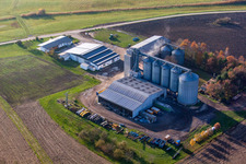 Oblique view of Bolz Landhandel in the district Rußheim in Dettenheim in the state Baden-Wuerttemberg, Germany