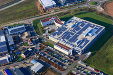 DBK David + Baader GmbH in Rülzheim in the state Rhineland-Palatinate, Germany from above