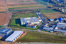 DBK David + Baader GmbH in Rülzheim in the state Rhineland-Palatinate, Germany seen from above