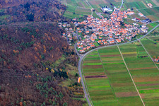 Wine-growing town from the south in Eschbach in the state Rhineland-Palatinate, Germany