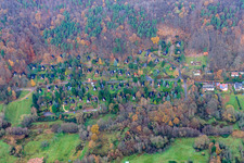 Aerial view of Sonnenberg holiday village in Birnbachtal in Leinsweiler in the state Rhineland-Palatinate, Germany