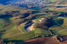 Aerial view of Landfill in the district Gleiszellen in Gleiszellen-Gleishorbach in the state Rhineland-Palatinate, Germany