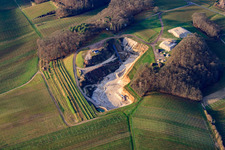 Aerial photograpy of Landfill in the district Gleiszellen in Gleiszellen-Gleishorbach in the state Rhineland-Palatinate, Germany