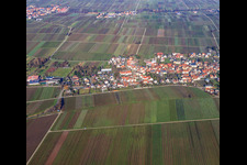 Village view in winter from the south in Roschbach in the state Rhineland-Palatinate, Germany