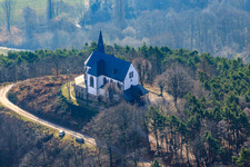 Oblique view of St. Anna Chapel on the Annaberg in Burrweiler in the state Rhineland-Palatinate, Germany