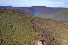 St. Anna Hut above the St. Anna Chapel on the Annaberg in Burrweiler in the state Rhineland-Palatinate, Germany