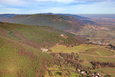 St. Anna Chapel in winter on the Annaberg from the south in Burrweiler in the state Rhineland-Palatinate, Germany