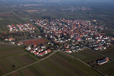 District Nußdorf in Landau in der Pfalz in the state Rhineland-Palatinate, Germany seen from a drone