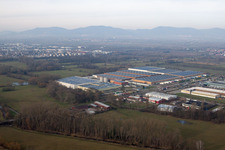 Landau-Ost industrial area in Landau in der Pfalz in the state Rhineland-Palatinate, Germany out of the air