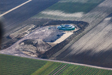 Wind turbines new foundations in Offenbach an der Queich in the state Rhineland-Palatinate, Germany