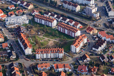 Aerial photograpy of Geschwister-Scholl-Straße in Germersheim in the state Rhineland-Palatinate, Germany