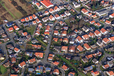 Aerial view of On the Heath in Lingenfeld in the state Rhineland-Palatinate, Germany