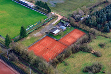 Sports fields of TC '86 Zeiskam eV in Zeiskam in the state Rhineland-Palatinate, Germany